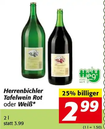 Nah&Frisch Herrenbichler Tafelwein Rot Oder Weiß Angebot
