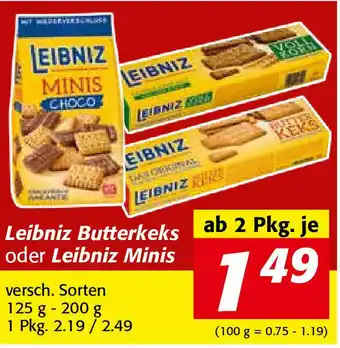 Nah&Frisch Leibniz Butterkeks Oder Leibniz Minis 125 g-200 g Angebot