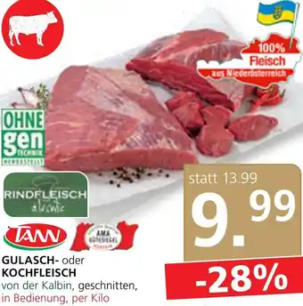 SPAR Gourmet Gulasch-oder Kochfleisch per kg Angebot