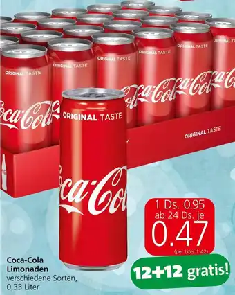 Eurospar Coca Cola Limonade 0,33 Liter Angebot