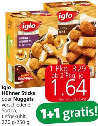Eurospar Hühner Sticks oder Nuggets 220 g- 250 g Angebot