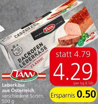 Eurospar Leberkäse Aus Österreich 500 g Angebot