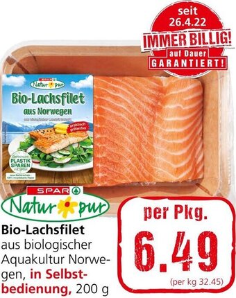 Eurospar Bio-Lachsfilet 200 g Angebot