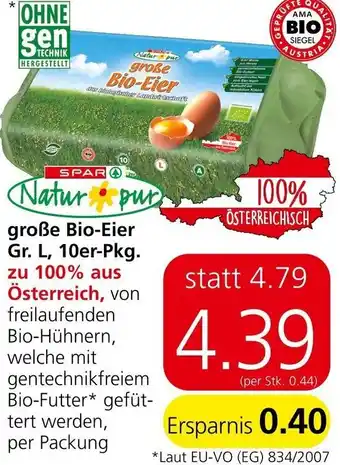 Eurospar Große Bio-Eier Angebot