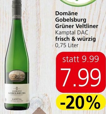 Eurospar Domäne Gobelsburg Grüner Veltliner 0,75 Liter Angebot
