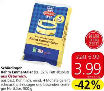 Eurospar Schärdinger Rahm Emmentaler 500 g Angebot