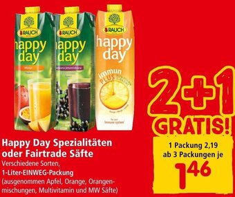 Interspar Happy Day Spezialitäten oder Fairtrade Säfte 1 Liter Angebot