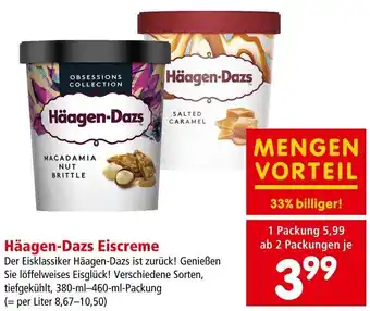 Interspar Häagen-Dazs Eiscreme 180 ml-460 ml Angebot