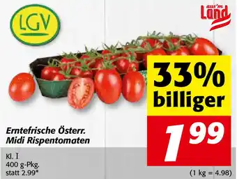 Nah&Frisch Erntefrische Österr.Midi Rispentomaten Kl.I 400g Angebot