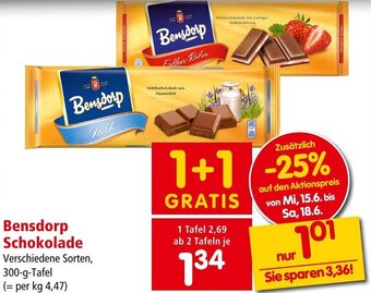 Interspar Bensdorp Schokolade 300 g Angebot