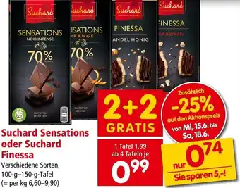 Interspar Suchard Sensations oder Suchard Finessa 100 g-150 g Angebot