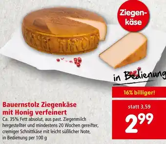 Interspar Bauernstolz Ziegenkäse Mit Honig Verfeinirt 100 g Angebot