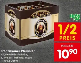 Interspar Franziskaner Weißbier 20 x 0,5 Liter Angebot