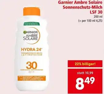 Interspar Garnier Ambre Solaire Sonnenschutz-Milch LSF 30 200 ml Angebot
