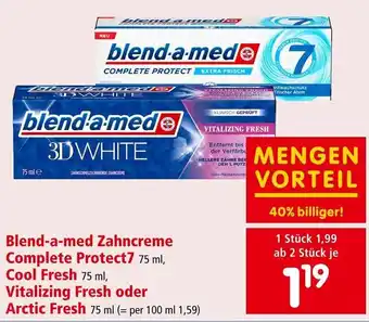 Interspar Zahncreme Complete Protect7 75 ml, Cool Fresh 75 ml, Vitalizing Fresh oder Arctic Fresh 75 ml Angebot