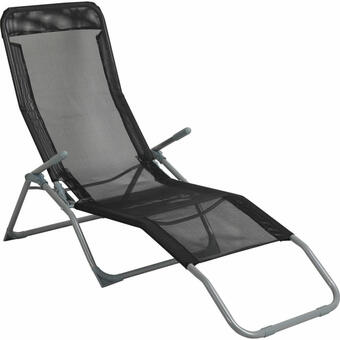 OBI Sonnenliege Tanguro Textil-Bespannung Schwarz Angebot