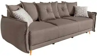 Möbelix Dreisitzer-Sofa mit Kissen Lazy Lukka, Webstoff Angebot