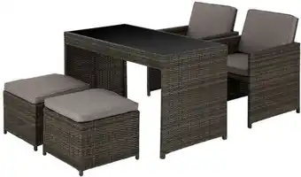 Möbelix Gartenmöbel Set 5-Teilig Emma aus Kunststoff mit Kissen Angebot