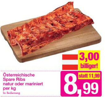 Sutterlüty Österreichische Spare Ribs Natur Oder Mariniert Per Kg Angebot