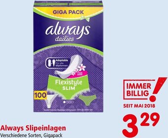 Interspar Always Slipeinlagen Angebot