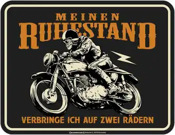 Möbelix Dekoschild Blechschild Ruhestand 2 Räder Angebot
