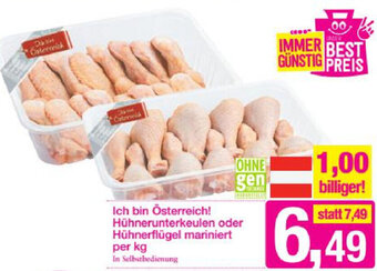 Sutterlüty Ich Bin Österreich! Hühnerunterkeulen Oder Hühnerflügel Mariniert Per Kg Angebot