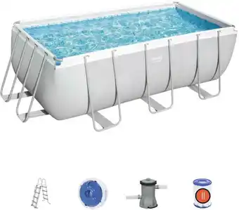 Möbelix Stahlrahmenpool Power Steel mit Leiter 412x201x122cm 56456 Angebot