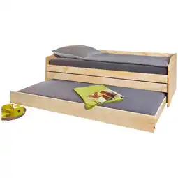Möbelix Ausziehbett Echtholz Massiv 90-180x200 Lotar, Kiefer Natur Angebot