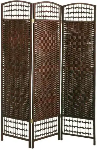 Möbelix Paravent B: 120 cm 3 Paneele Pappel/Weide Dunkelbraun Angebot