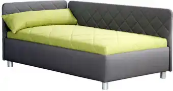 Möbelix Polsterbett mit Matratze 110x200cm Sorbona, Grau/ Lime Angebot