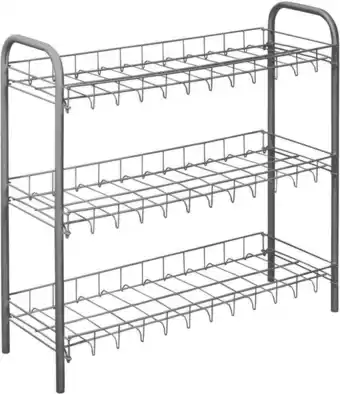 Möbelix Schuhregal Shoe 3 Ablagen 9 Paar Silberfarben H: 59 cm Angebot