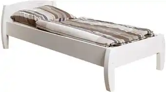 Möbelix Massivholzbett 100x200 Jasmin, Weiß/Kiefer Angebot