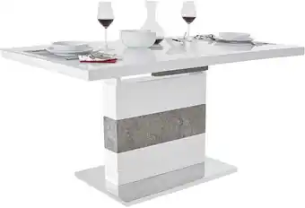 Möbelix Esstisch Ausziehbar Ralf II 160-200x90 cm Weiß/Betonoptik Angebot