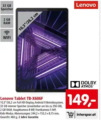 Interspar Tablet TB-X606F 10,3:/26,2 cm Angebot