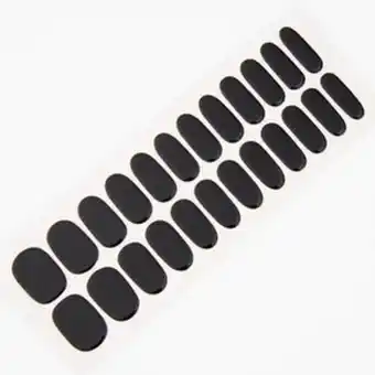 Black vegan nail wraps set - 24 pack