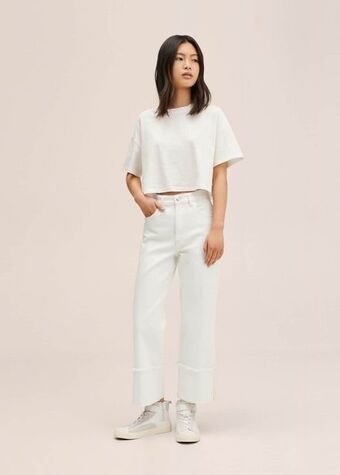 Mango Gerade jeans mit umschlag Angebot