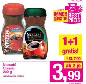 Sutterlüty Nescafé Classic 200 g Angebot