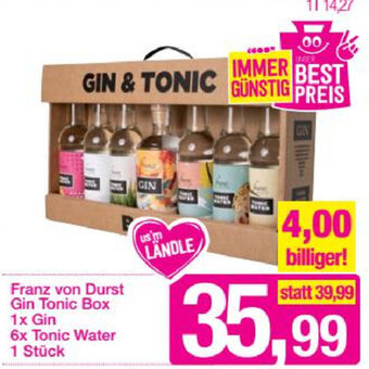 Sutterlüty Franz Von Durst Gin Tonic Box 1x Gin 6x Tonic Water Angebot