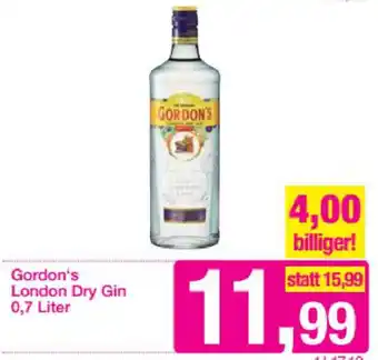 Sutterlüty Gordo's London Dry Gin 0,7 Liter Angebot