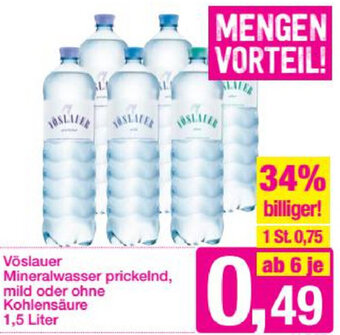 Sutterlüty Vöslauer Mineralwasser Prickelnd Mild Oder Ohne Kohlensäure 1,5 Liter Angebot