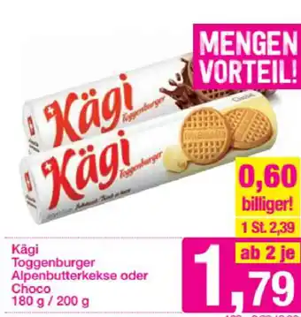 Sutterlüty Kägi Toggenburger Alpenbutterkekse Oder Choco 180 g/200 g Angebot