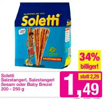 Sutterlüty Soletti Salztangerl,Sesam Oder Baby Brezel 200-250 g Angebot