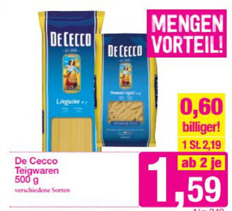 Sutterlüty De Cecco Teigwaren 500 g Angebot