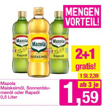 Sutterlüty Mazola Maiskeimöl,Sonnenblumenöl Oder Rapsöl 0,5 Liter Angebot