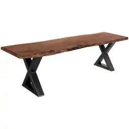 Möbelix Sitzbank Holz Massiv Akazie / Schwarz Calabria B: 180 cm Angebot