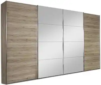 Möbelix Schwebetürenschrank mit Spiegel 316cm Bensheim, Eiche Dekor Angebot
