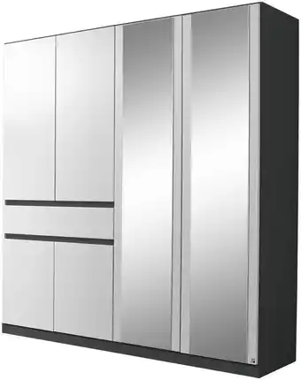 Möbelix Kleiderschrank mit Spiegel + Lade 181cm Tübingen, Grau/Weiß Angebot
