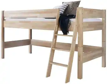 Möbelix Hochbett Kim Buche Massiv 90 cm mit Absturzsicherung Angebot