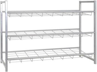 Möbelix Schuhregal Boots 3 Ablagen 12 Paar Alufarben H: 60 cm Angebot