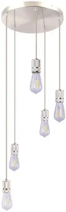 Möbelix Hängeleuchte Oliver H: 160 cm 5-Flammig ohne Lampenschirm Angebot